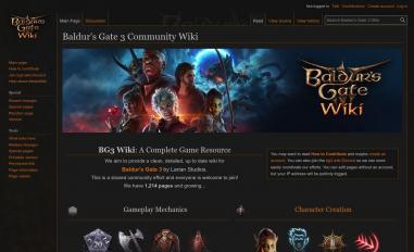 Schermafbeelding van bg3.wiki