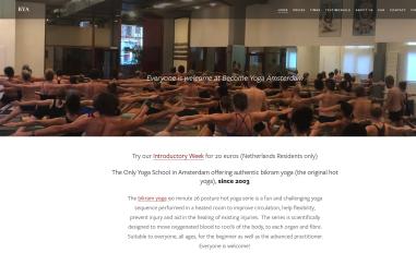 Schermafbeelding van bikramyoga.nl