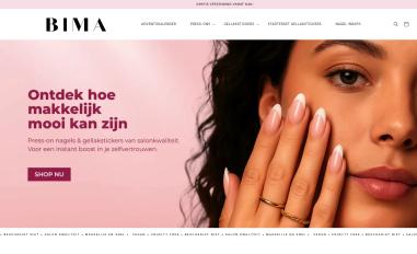 Schermafbeelding van bimanails.nl