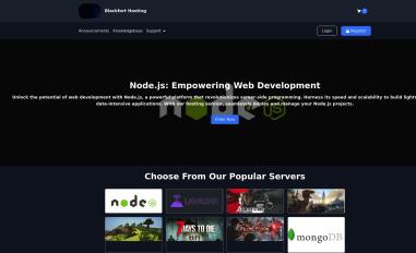 Schermafbeelding van blackforthosting.com