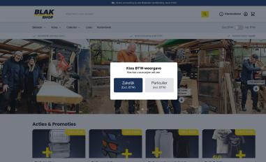 Schermafbeelding van blakshop.be