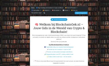 Schermafbeelding van blockchaingek.nl