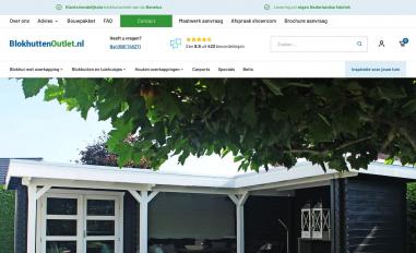 Schermafbeelding van blokhuttenoutlet.nl