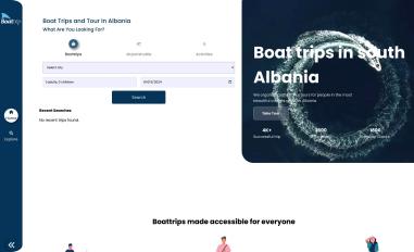 Schermafbeelding van boattrips.al