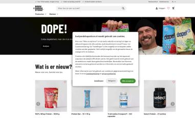 Schermafbeelding van bodyandshapestore.nl