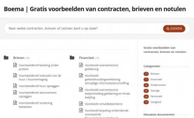 Schermafbeelding van boema.nl