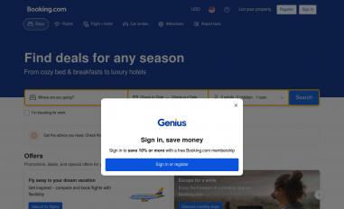 Schermafbeelding van booking.com