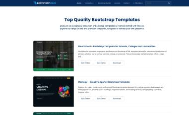 Schermafbeelding van bootstrapmade.com