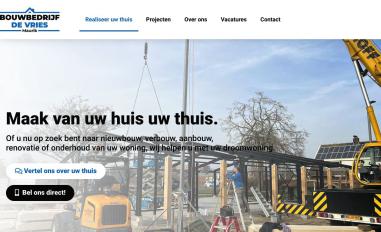 Schermafbeelding van bouwbedrijfdevriesmaurik.nl