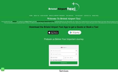 Schermafbeelding van bristolairporttaxi.co.uk