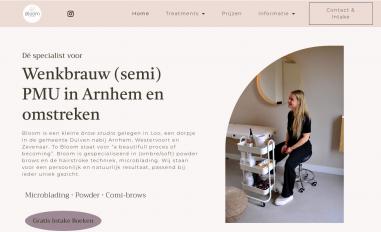 Schermafbeelding van browstudiobloom.nl