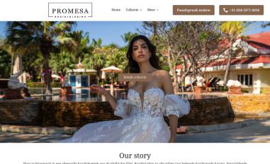 Schermafbeelding van bruidskledingpromesa.nl