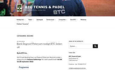 Schermafbeelding van brusselsetennisclub.be