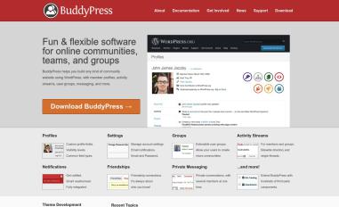 Schermafbeelding van buddypress.org