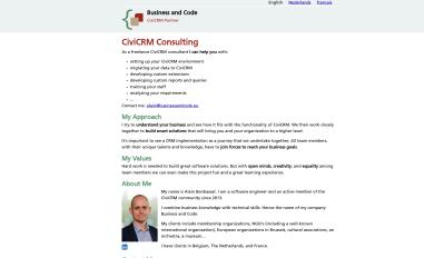 Schermafbeelding van businessandcode.eu