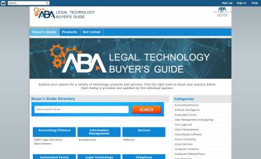 Schermafbeelding van buyersguide.americanbar.org