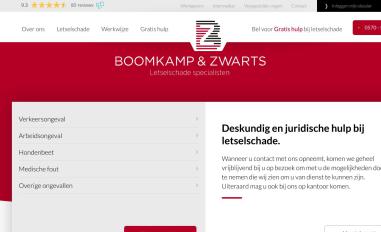 Schermafbeelding van bzletselschade.nl