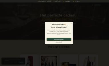 Schermafbeelding van cadeaupakketten.nl