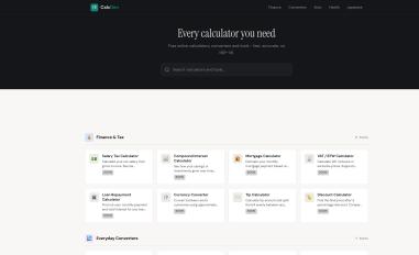Schermafbeelding van calcden.com