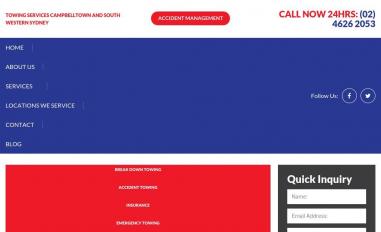 Schermafbeelding van campbelltowndistricttowing.com.au