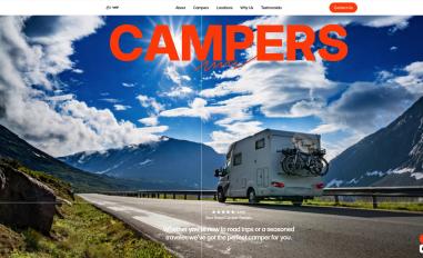 Schermafbeelding van camper-huren.framer.website