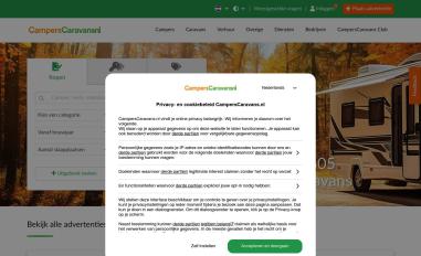 Schermafbeelding van camperscaravans.nl