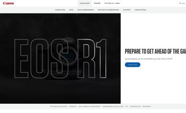 Schermafbeelding van canon.nl