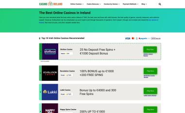 Schermafbeelding van casinoireland.ie