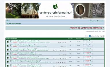 Schermafbeelding van centerparcsinformatie.nl