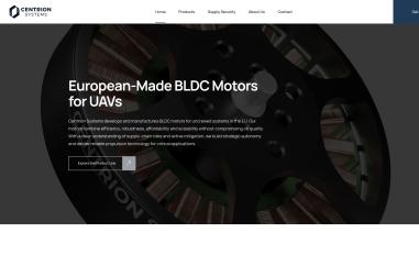 Schermafbeelding van centrionsystems.com