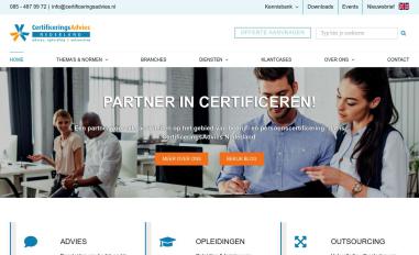 Schermafbeelding van certificeringsadvies.nl