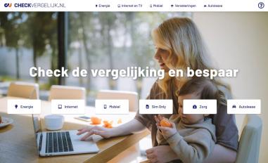 Schermafbeelding van checkvergelijk.nl