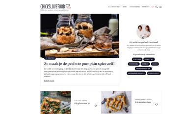 Schermafbeelding van chickslovefood.com