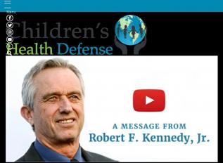 Schermafbeelding van childrenshealthdefense.org