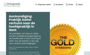 Schermafbeelding van chiropractorbeckx.be