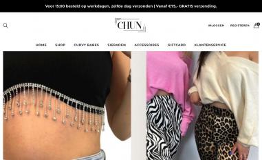 Schermafbeelding van chunclothing.nl