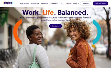 Schermafbeelding van circles.com