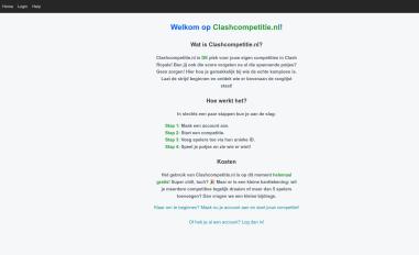 Schermafbeelding van clashcompetitie.nl