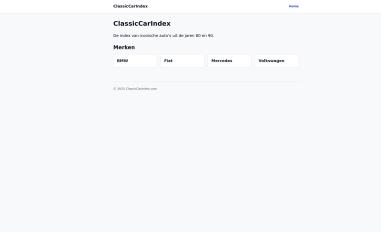 Schermafbeelding van classiccarindex.com