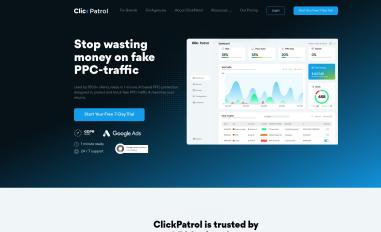 Schermafbeelding van clickpatrol.com