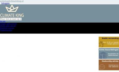 Schermafbeelding van climateking.nl