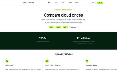 Schermafbeelding van cloudcomparing.com
