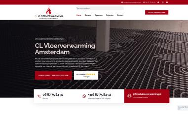 Schermafbeelding van clvloerverwarming.nl