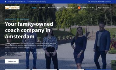 Schermafbeelding van coach-hire-amsterdam.nl