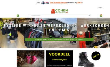 Schermafbeelding van cohenbedrijfskleding.nl