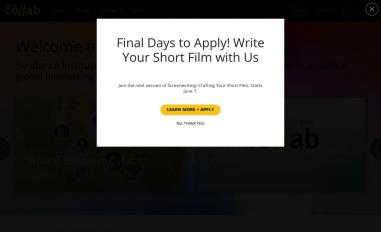 Schermafbeelding van collab.sundance.org