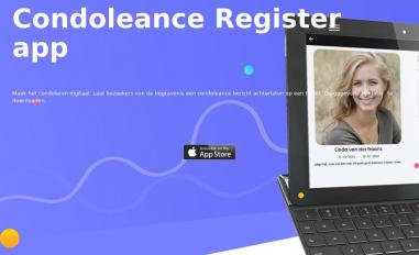 Schermafbeelding van condoleanceregister.app