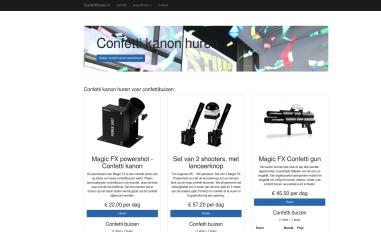 Schermafbeelding van confettihuren.nl