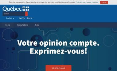 Schermafbeelding van consultation.quebec.ca