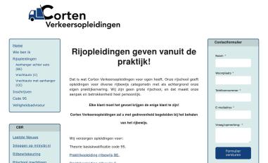 Schermafbeelding van cortenverkeersopleidingen.nl